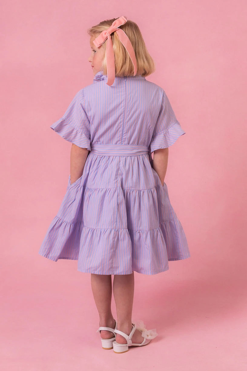 Mini Sutton Dress In Pinstripe 4 Mini Sutton Dress In Pinstripe - Image 4