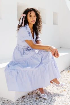 Sutton Dress In Pinstripe -Ivy City Co Dress SuttonStripe 6