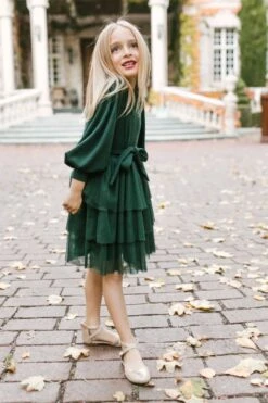 Mini Cosette Dress In Green - FINAL SALE -Ivy City Co Dress WEB COSETTEANDARABELLA ANIANDTASH 10 856499