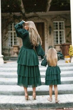 Mini Cosette Dress In Green - FINAL SALE -Ivy City Co Dress WEB COSETTEANDARABELLA ANIANDTASH 24 203862