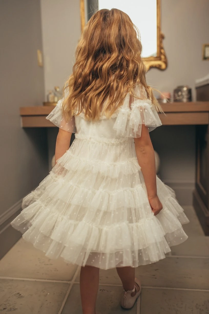 Mini Whimsical Dress In White 6 Mini Whimsical Dress In White - Image 6