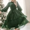 Cosette Dress In Green - FINAL SALE