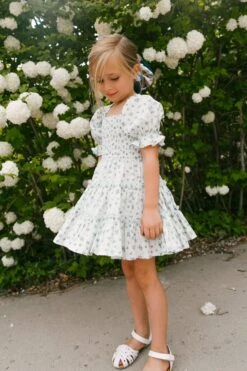 Mini Madeline Dress In Blue -Ivy City Co Dress WEB Ivy FlowerField 20 539512