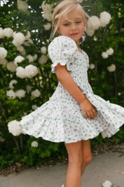 Mini Madeline Dress In Blue -Ivy City Co Dress WEB Ivy FlowerField 21 661575