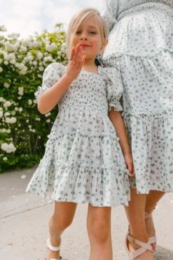Mini Madeline Dress In Blue -Ivy City Co Dress WEB Ivy FlowerField 5 290846