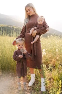 Mini Jensen Dress In Mocha - FINAL SALE -Ivy City Co Dress WEB JensenDress FW23 LindsayArnold 28 16f205e7 dd62 47a3 9903 f2be320c4ceb 599052