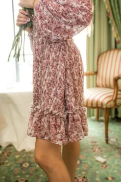 Brynley Dress In Pink - FINAL SALE -Ivy City Co Dress WEB LindsayArnold Valentine s brynley 16 870558