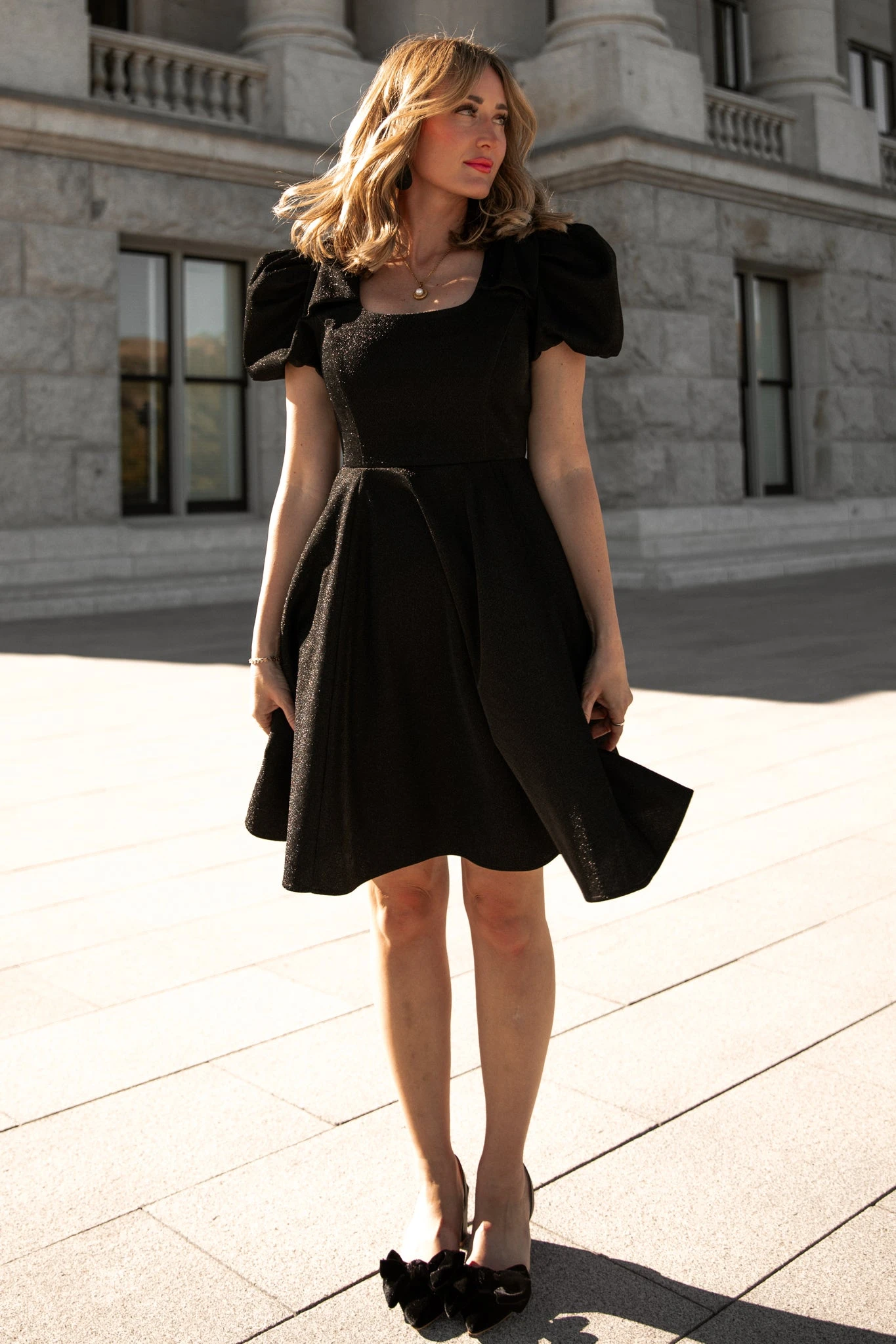 Nina Bow Flare Dress - FINAL SALE 9 Nina Bow Flare Dress - FINAL SALE - Image 9