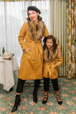 Mini Sloane Coat In Camel - FINAL SALE -Ivy City Co Dress WEB Sloane Coat Brown 7753 939457