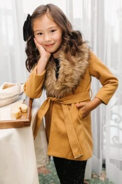 Mini Sloane Coat In Camel - FINAL SALE -Ivy City Co Dress WEB Sloane Coat Brown 7767 444885