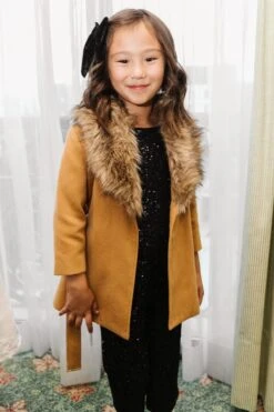 Mini Sloane Coat In Camel - FINAL SALE -Ivy City Co Dress WEB Sloane Coat Brown 7771 157618