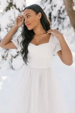 Ballerina Dress In White -Ivy City Co Dress WEB WINTERWHITES BALLERINA 93 754602