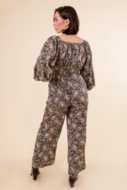 Willow Jumpsuit In Black Floral - FINAL SALE -Ivy City Co Dress WillowJumpsuit Studio F23 06 318351