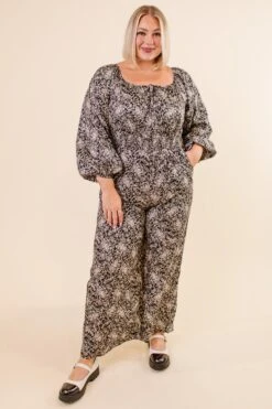 Willow Jumpsuit In Black Floral - FINAL SALE -Ivy City Co Dress WillowJumpsuit Studio F23 09 382237