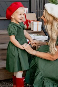 Mini Addie Dress In Green - FINAL SALE -Ivy City Co Dress addiegreen 1 506521