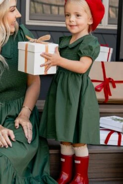 Mini Addie Dress In Green - FINAL SALE -Ivy City Co Dress addiegreenmini 2