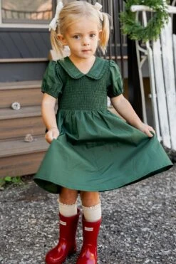 Mini Addie Dress In Green - FINAL SALE -Ivy City Co Dress addiegreenmini 7