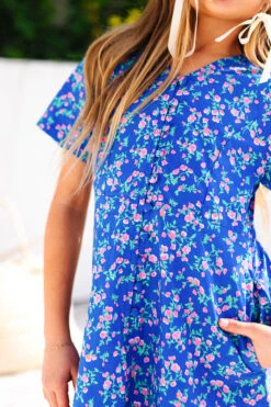 Mini Allie Dress In Royal Blue -Ivy City Co Dress allieblue