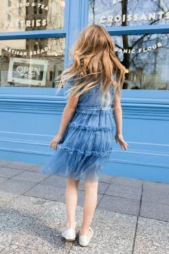 Mini Anastasia Dress In Tufts Blue - FINAL SALE -Ivy City Co Dress anastasia momandme 0092