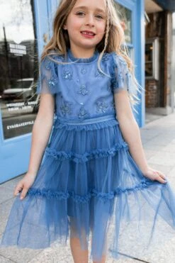 Mini Anastasia Dress In Tufts Blue - FINAL SALE -Ivy City Co Dress anastasia momandme 0102