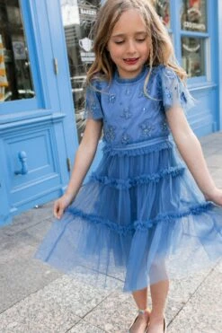 Mini Anastasia Dress In Tufts Blue - FINAL SALE -Ivy City Co Dress anastasia momandme 0105