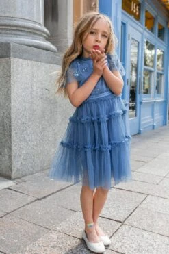 Mini Anastasia Dress In Tufts Blue - FINAL SALE -Ivy City Co Dress anastasia momandme 0116