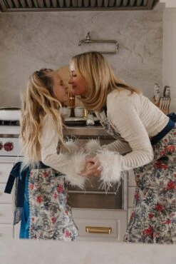 Ivy Apron In Berry Toile -Ivy City Co Dress aprons 06 991897