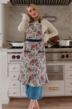 Ivy Apron In Berry Toile -Ivy City Co Dress aprons 08 344397