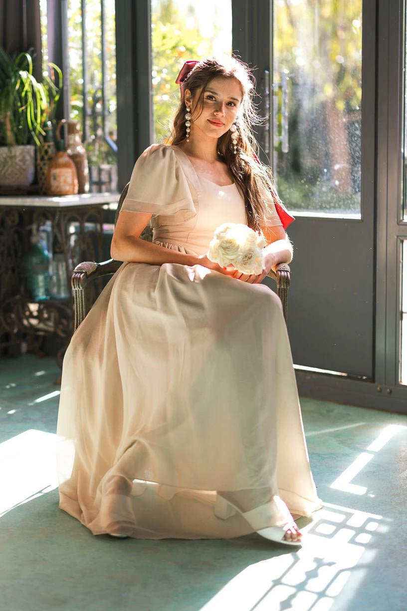 Abbie Dress In Champagne 8 Abbie Dress In Champagne - Image 8