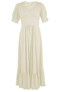 Brooke Dress In Ivory -Ivy City Co Dress brooke ivory front 904301