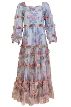 Catherine Dress In Blue Floral 23 Catherine Dress In Blue Floral -Ivy City Co Dress catherine blue front 109352