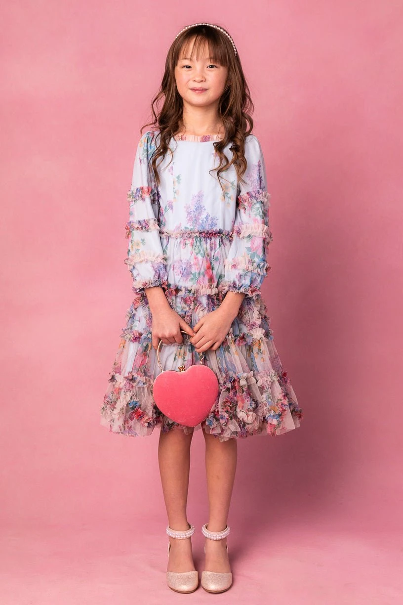 Mini Catherine Dress In Blue Floral 6 Mini Catherine Dress In Blue Floral - Image 6