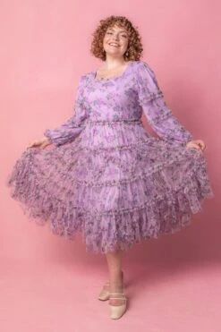 Catherine Midi Dress In Lavender -Ivy City Co Dress catherinelil Studio Easter24 1 611675