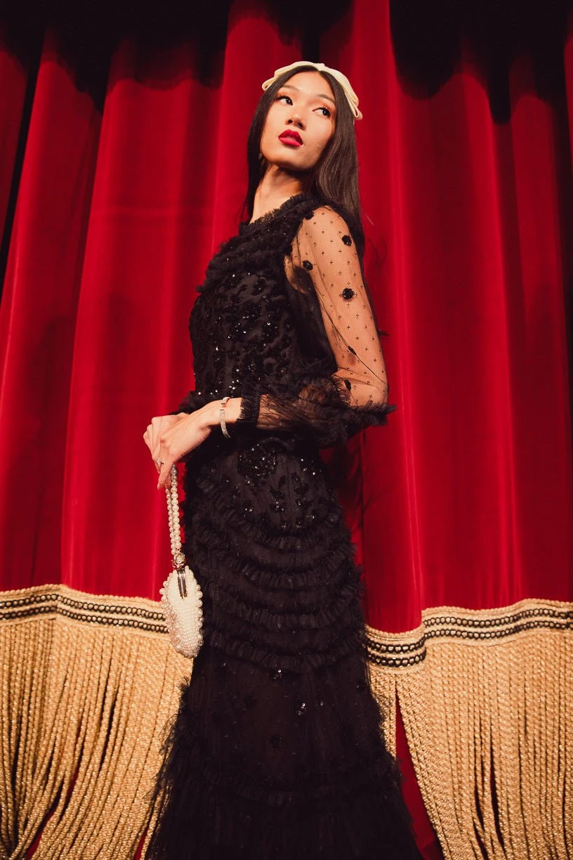 Claire Dress In Black Sequin 7 Claire Dress In Black Sequin - Image 7