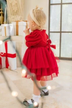 Baby Cosette Dress Set In Red - FINAL SALE 9 Baby Cosette Dress Set In Red - FINAL SALE -Ivy City Co Dress cosette red baby 8 593495