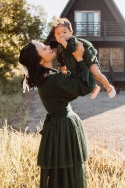 Baby Cosette Dress Set In Green - FINAL SALE -Ivy City Co Dress cosettegreen 3 487467