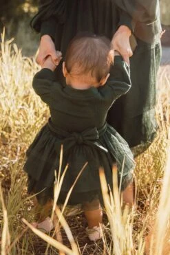 Baby Cosette Dress Set In Green - FINAL SALE -Ivy City Co Dress cosettegreen 6 436770