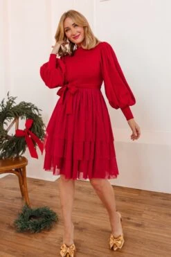 Short Cosette Dress In Red - FINAL SALE 19 Short Cosette Dress In Red - FINAL SALE -Ivy City Co Dress cosetteshortred 09 928450