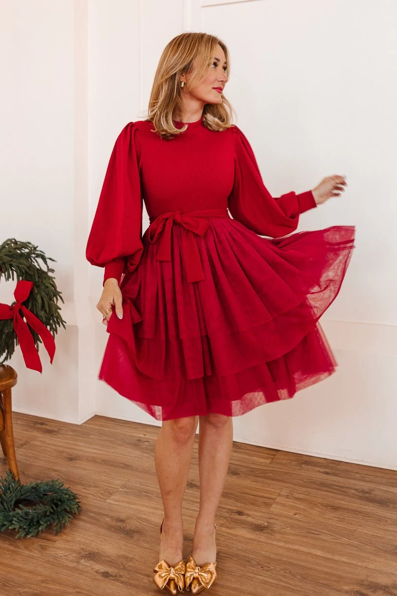 Short Cosette Dress In Red - FINAL SALE 1 Short Cosette Dress In Red - FINAL SALE