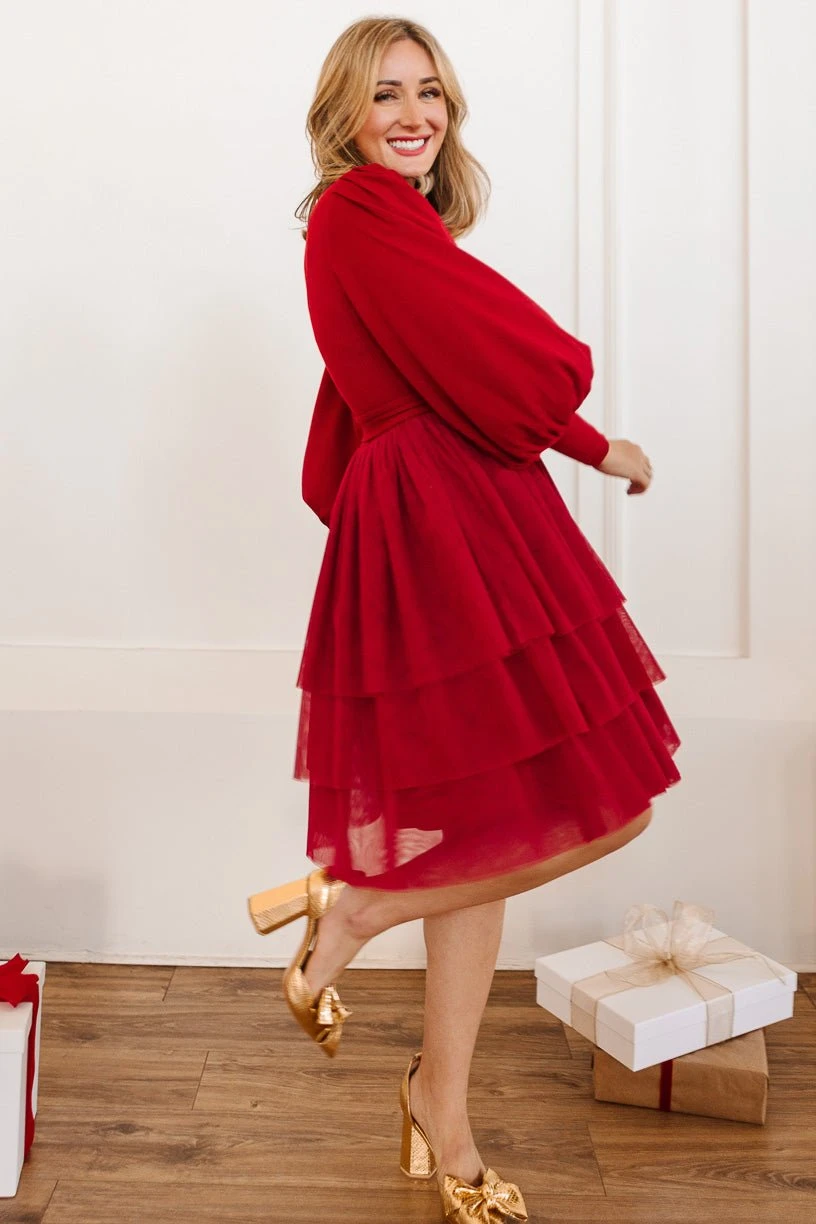 Short Cosette Dress In Red - FINAL SALE 7 Short Cosette Dress In Red - FINAL SALE - Image 7