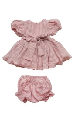 Baby Cupcake Dress Set In Pink Stripe 19 Baby Cupcake Dress Set In Pink Stripe -Ivy City Co Dress cupcake pinkstripe baby back 117512