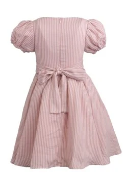 Mini Cupcake Dress In Pink Stripe -Ivy City Co Dress cupcake pinstripe mini back 336889