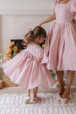 Mini Cupcake Dress In Pink Stripe -Ivy City Co Dress cupcakepink 11 321687