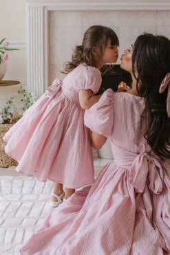 Mini Cupcake Dress In Pink Stripe -Ivy City Co Dress cupcakepink 12 442590