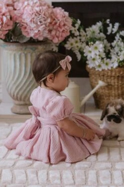 Baby Cupcake Dress Set In Pink Stripe 16 Baby Cupcake Dress Set In Pink Stripe -Ivy City Co Dress cupcakepink 3 821741