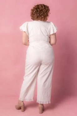 Dahlia Jumpsuit In White - FINAL SALE -Ivy City Co Dress dahlia Studio Easter24 12 340283