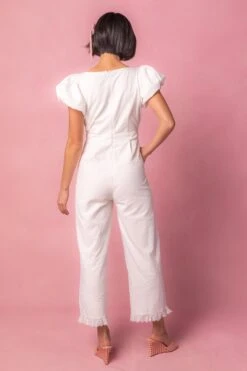 Dahlia Jumpsuit In White - FINAL SALE -Ivy City Co Dress dahlia Studio Easter24 5 428186