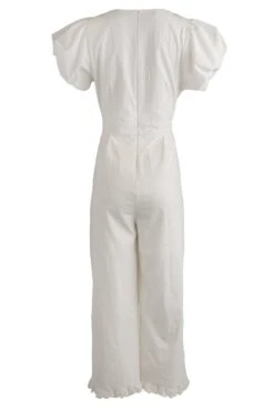 Dahlia Jumpsuit In White - FINAL SALE -Ivy City Co Dress dahlia jumpsuit back 654314