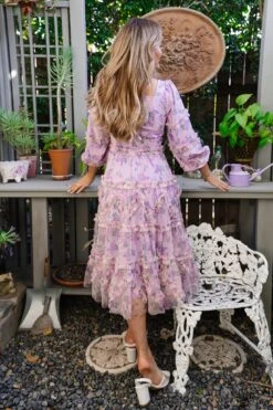 Catherine Midi Dress In Lavender -Ivy City Co Dress easter2 09
