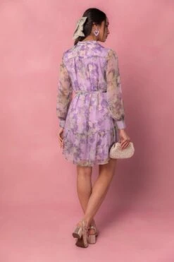 Eleanor Dress In Purple Floral - FINAL SALE -Ivy City Co Dress eleanorpurple 05 139305